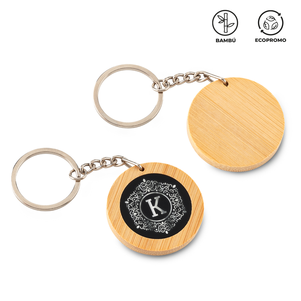 Llavero Bamboo Round